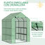 Outsunny Invernadero de Jardín Tipo Caseta Vivero Casero de Acero con 2 Niveles 4 Estantes y Puerta Enrollable para Cultivos Plantas Macetas Flores 143x138x190 cm Verde, , large indicador imagen numero 5