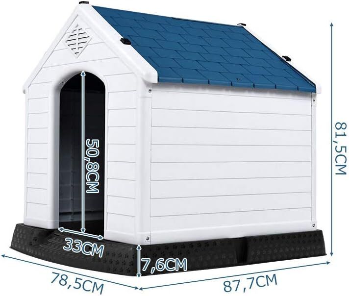 COSTWAY Casa de Plástico para Jardín Interior y Exterior para Perros thumbnail
