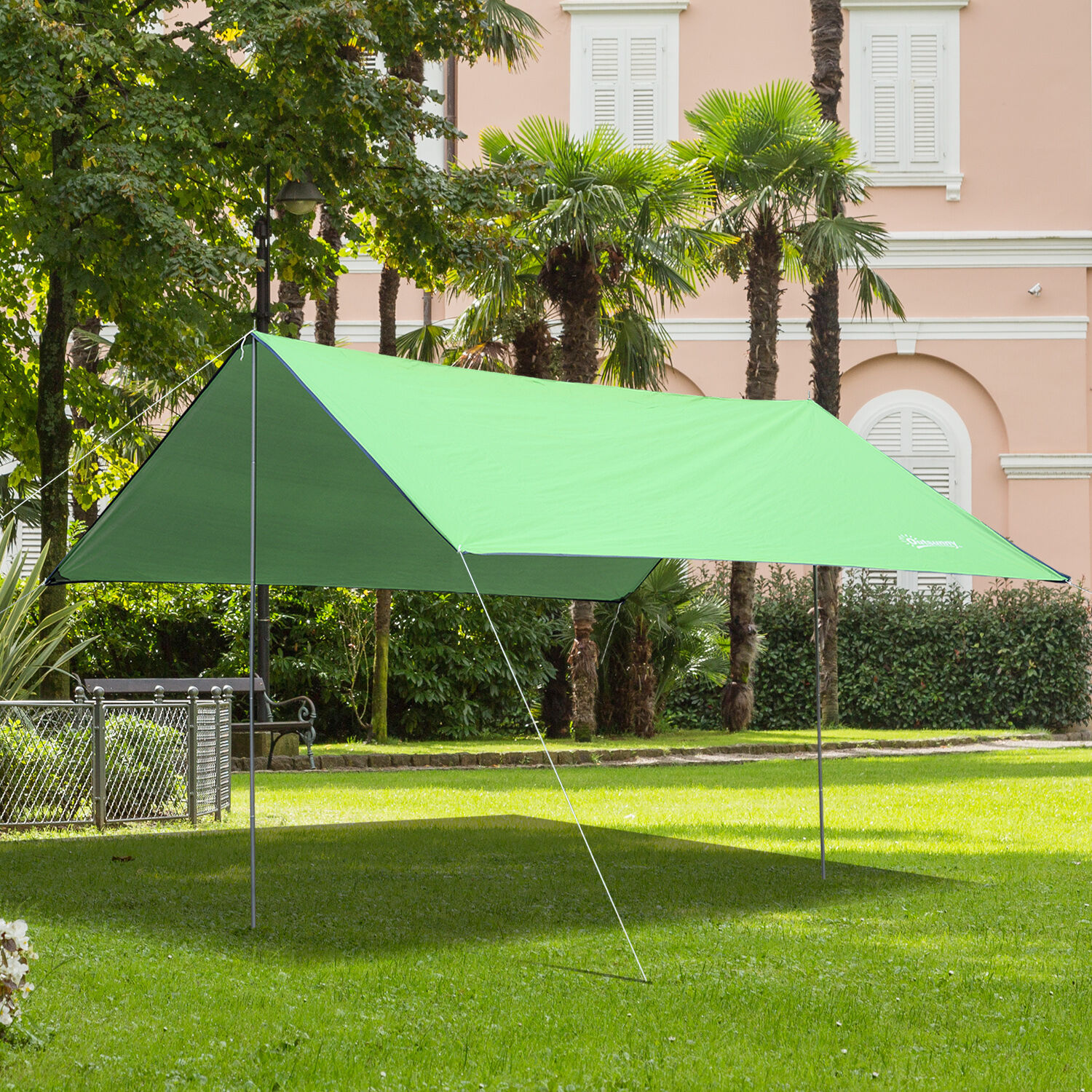 Outsunny Toldo de Refugio Port&aacute;til 300x292 cm Impermeable Carpa Ligero Tienda de Campa&ntilde;a Grande para Camping Playa Picnic Senderismo Protecci&oacute;n UV Verde, , large Imagen numero 5