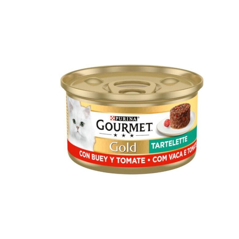 Gourmet Gold Tartelette con buey y tomates para gatos