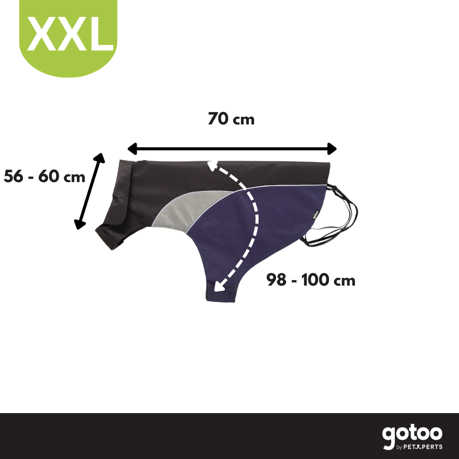 Gotoo Impermeable Reflectante Gris Azulado para perros, , large Imagen numero 4