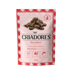 Criadores Bocaditos de Salmón para gatos de razas grandes