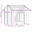 vidaXL Caseta para perros con techo acero galvanizado 83x130x85 cm, , large indicador imagen numero 10