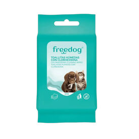 Freedog Toallitas Húmedas con Clorhexidina para perros y gatos