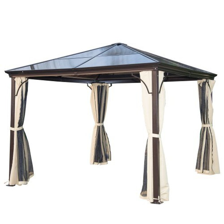 Carpa de jardín con paravientos y mosquitera, , large image number null