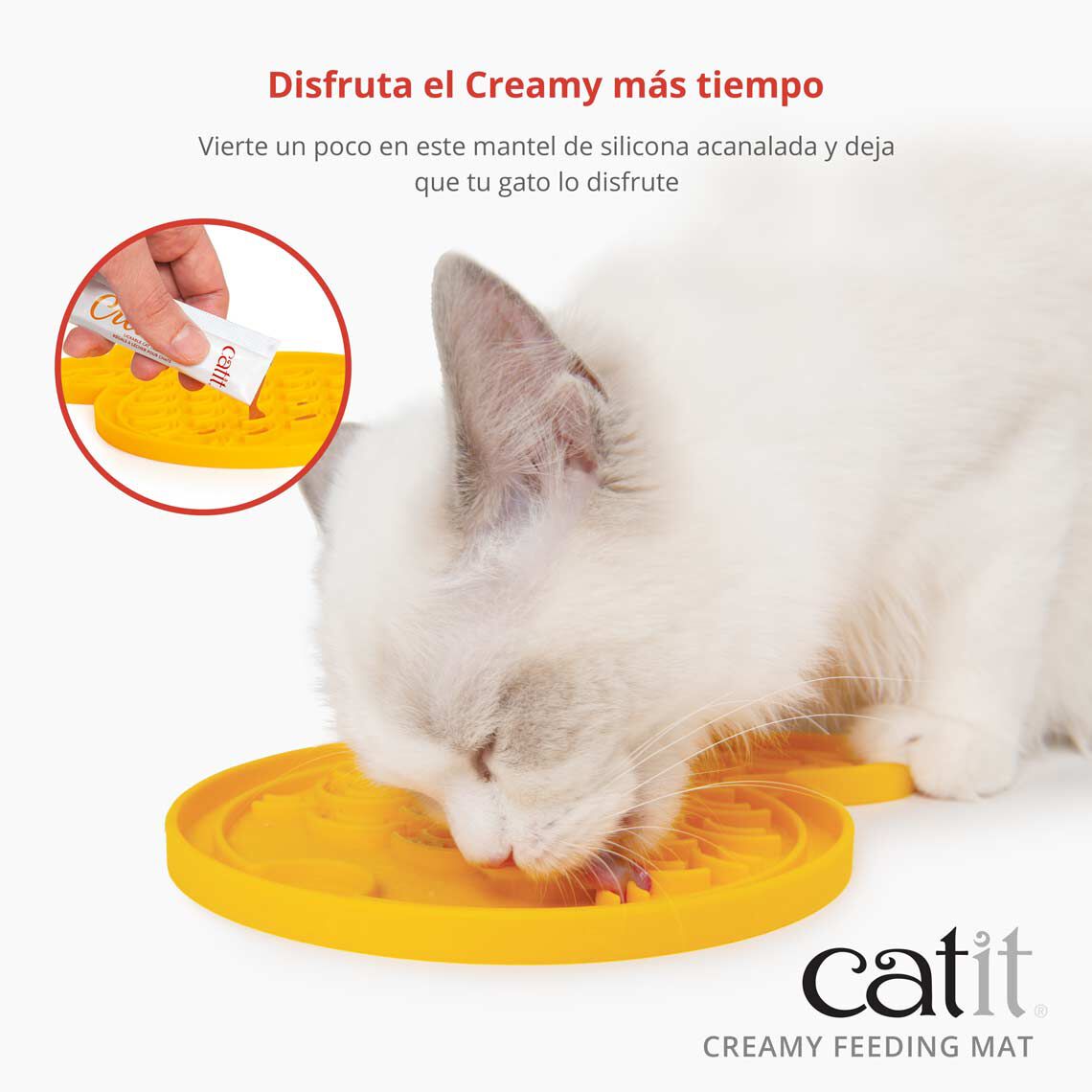 Catit Creamy Mantel de silicona para comer con forma de pez para gatos thumbnail