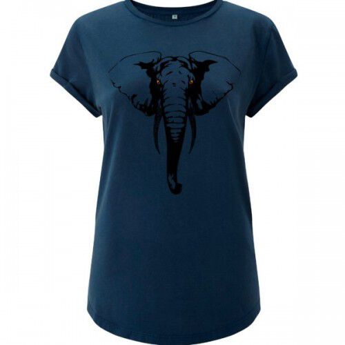 Camiseta para mujer Animal Totem elefante color azul thumbnail