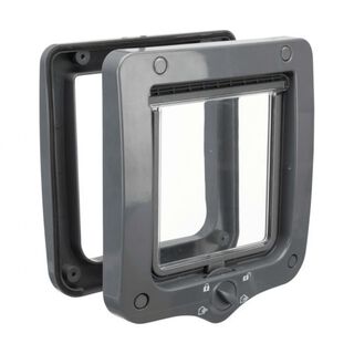 Gatera con sellado especial y cerradura magnética color Gris