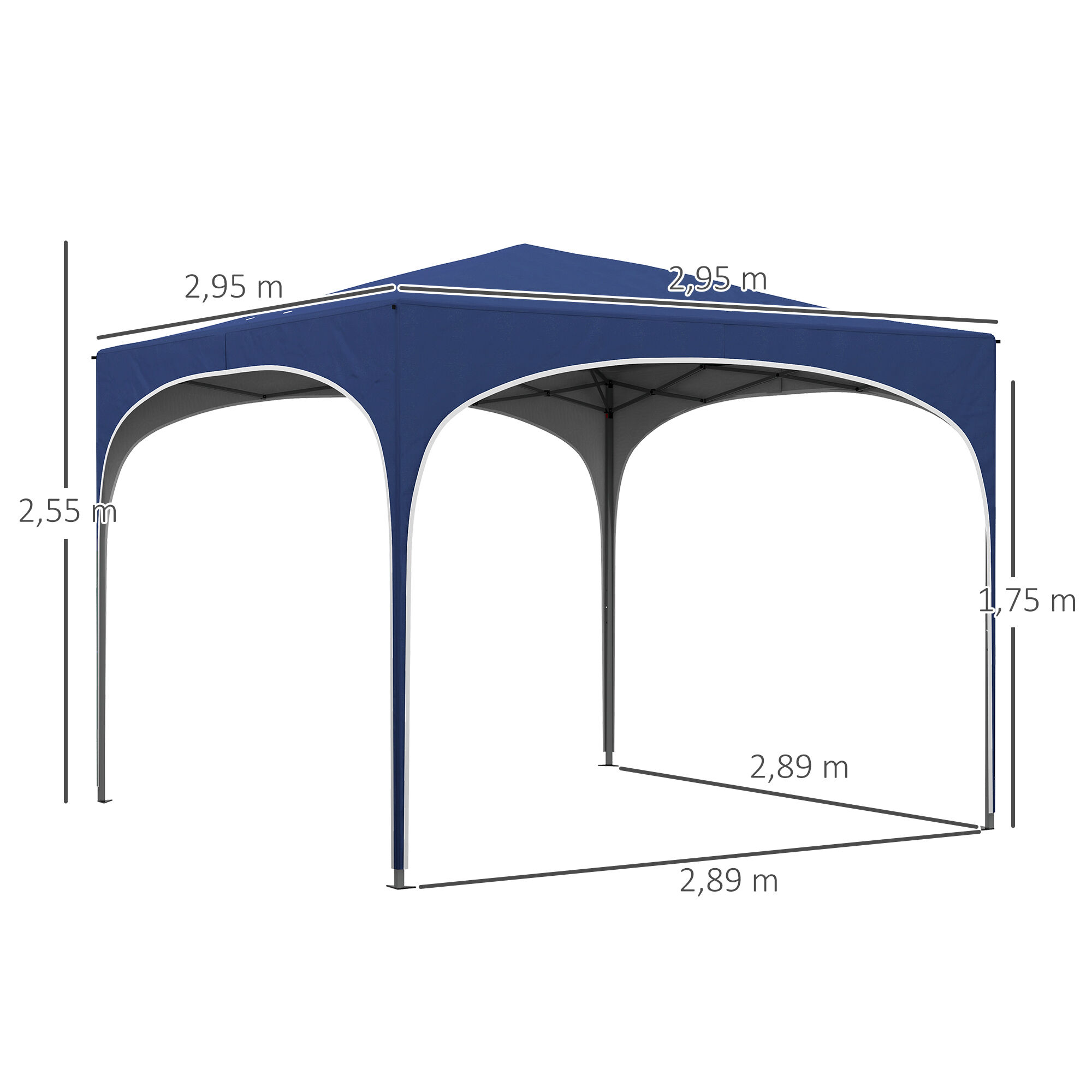 Outsunny Carpa Plegable Azul, , large Imagen numero 3