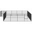 vidaXL Corralito para perros con 4 paneles acero galvanizado negro, , large indicador imagen numero 7