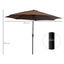 Outsunny Sombrilla de Jardín Ø295x250 cm con Manivela Parasol Exterior con Mecanismo de Inclinación y Poste Desmontable de Metal para Terraza Piscina Patio Café, , large indicador imagen numero 3