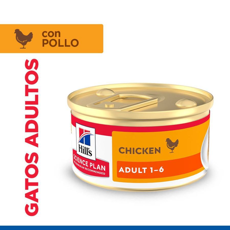85 g Hill's Science Plan Adult Mousse de Pollo lata para gatos, , large Imagen numero 2