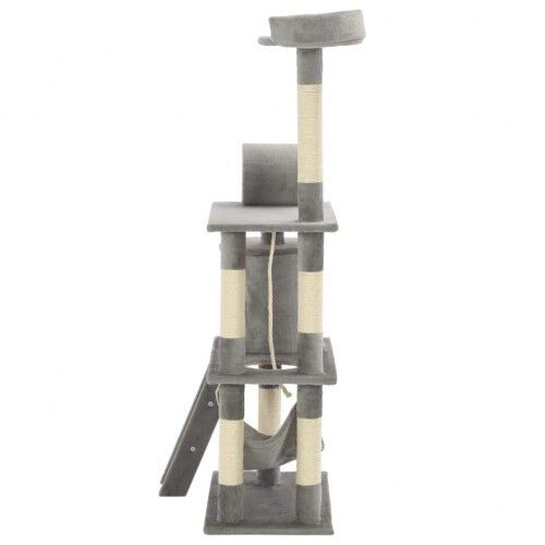 Rascador con poste de sisal para gatos color Gris, , large Imagen numero 5