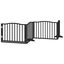 vidaXL Puerta para perros plegable 4 paneles madera álamo negra 320 cm, , large indicador imagen numero 6