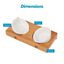 Edipets comedero doble blanco de madera para mascotas, , large indicador imagen numero 2