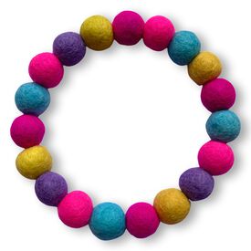 Puppies & Pom Poms Collar Multicolores Personalizado con Pompones para perros