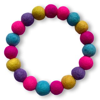 Puppies & Pom Poms Collar Multicolores Personalizado con Pompones para perros