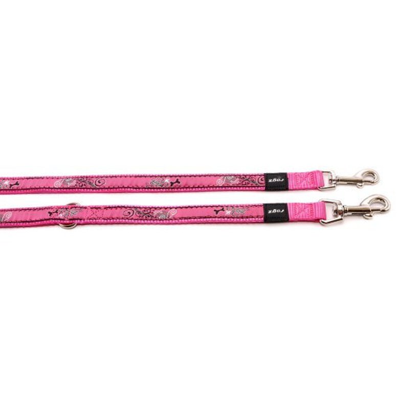 Correa doble Scooter de nylon para perros color Rosa, , large image number null