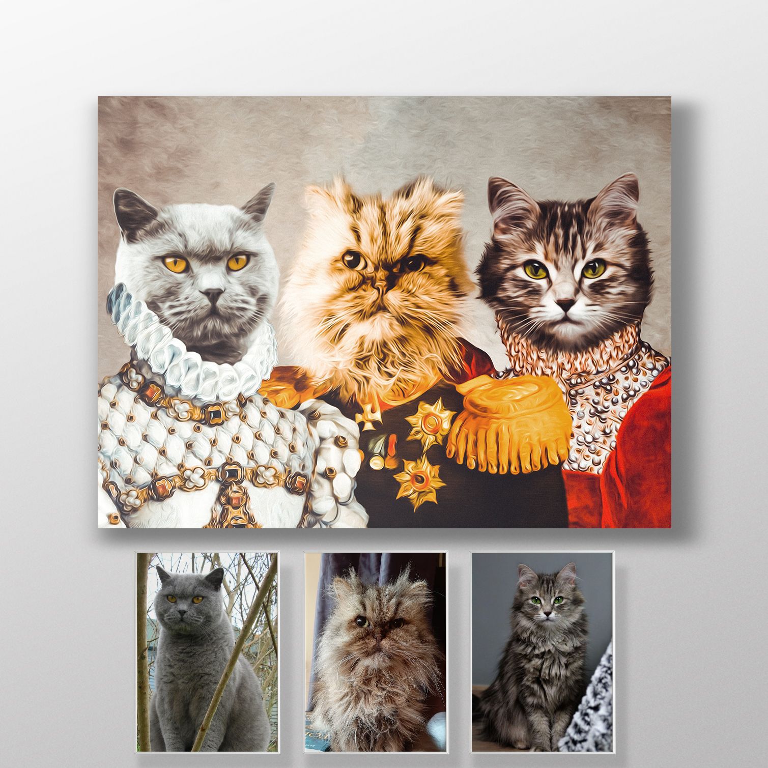 Pet Story Retrato Personalizado de Mascota Póster Realeza