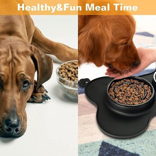 Edipets comedero antivoracidad de acero inoxidable gris para mascotas, , large Imagen numero 3