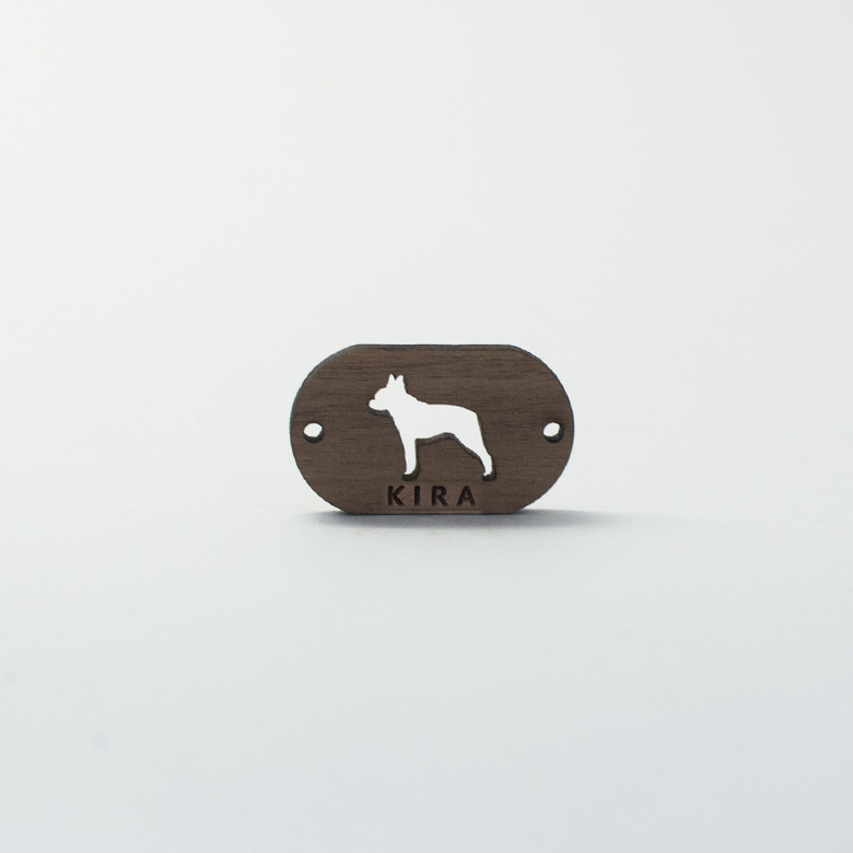 Pulsera de madera Boston Terrier/Bulldog Francés personalizable color Negro, , large image number null