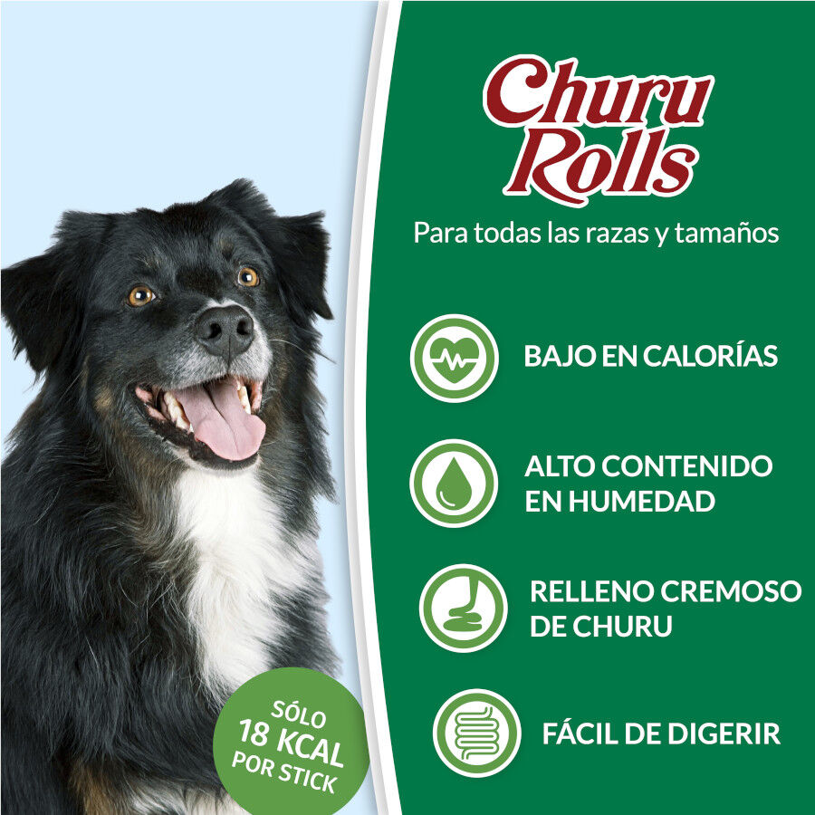 8 sobres x 12 g Churu Sticks Rolls de Pollo para perros, , large Imagen numero 3