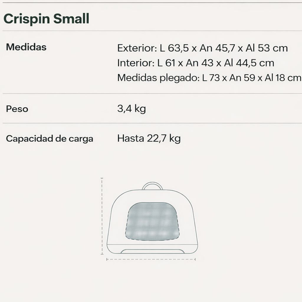 TAVO Crispin Transport&iacute;n para Perros y Gatos Onyx Large, , large Imagen numero 2