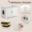 COSTWAY Arenero para Gatos con Tablero Rascador, Casa de Baño Oculto con Entrada Reversible y Divisor Ajustable, Mesa Auxiliar de Madera Interior para Mascotas 75 x 51 x 53 cm, , large indicador imagen numero 2