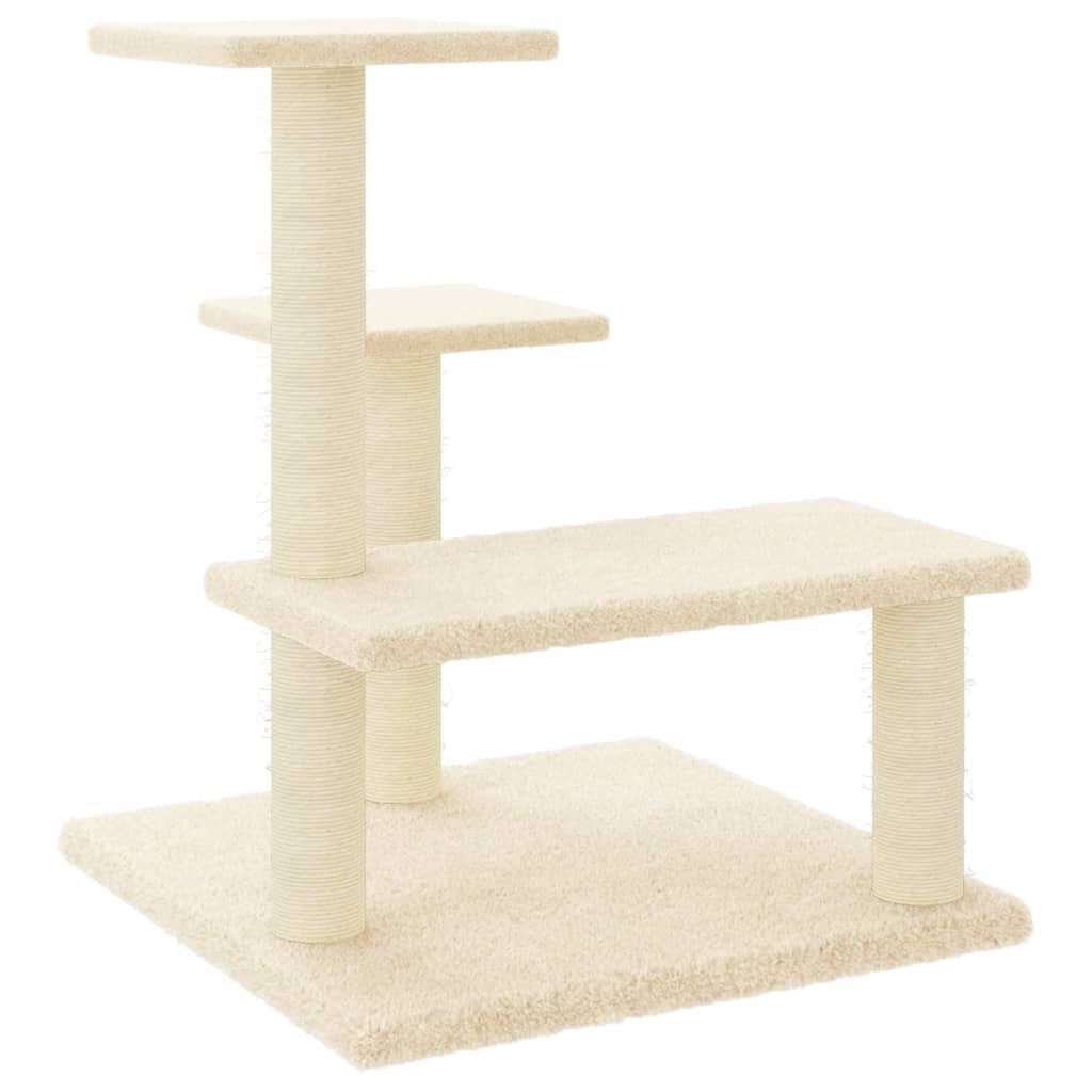 vidaXL Rascador para gatos con postes de sisal color crema 61 cm, , large Imagen numero 1