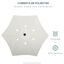 Outsunny Sombrilla de Jardín Ø2x2 m Parasol Mástil de Aluminio con Techo de Ventilación Ángulo Ajustable y Poste Desmontable para Terraza Patio Exterior Beige, , large indicador imagen numero 5