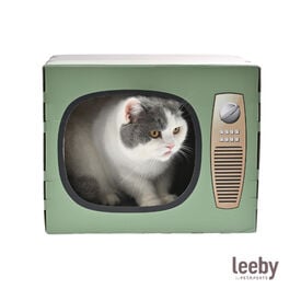Leeby Tommy TV cama nido rascador de cartón para gatos