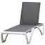 Outsunny Tumbona Reclinable de Jardín de Aluminio con Ruedas y Respaldo Ajustable en 5 Niveles Sillón Relax para Terraza Balcón Piscina 170x67,5x95 cm Gris Blanco, , large indicador imagen numero 1