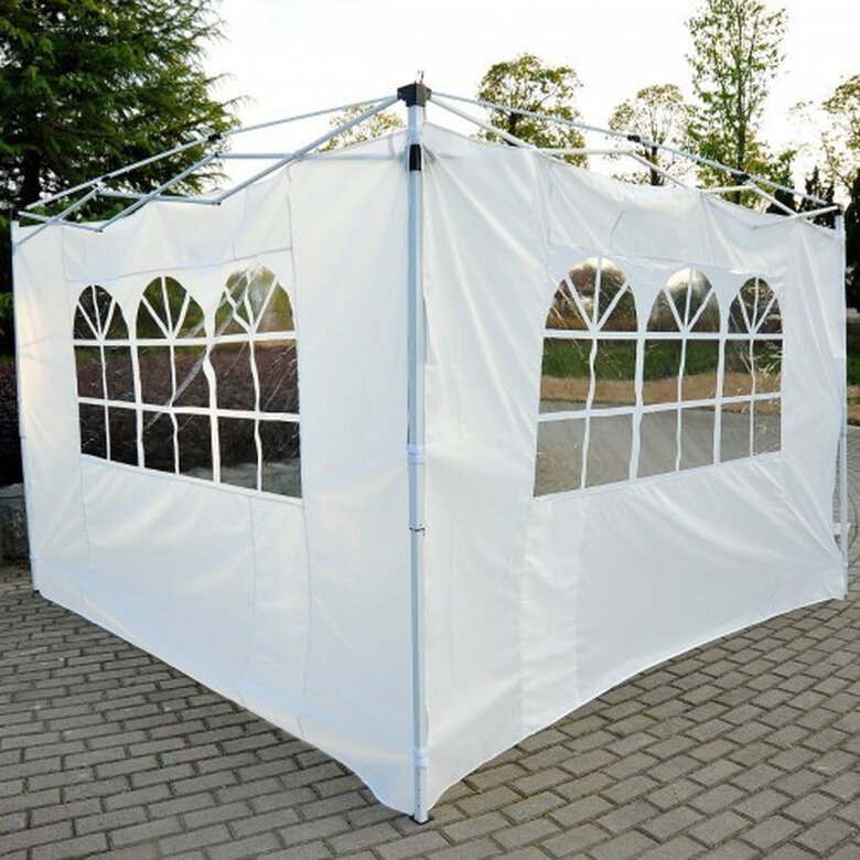 Paredes laterales con ventanas para carpa Outsunny color Blanco, , large image number null