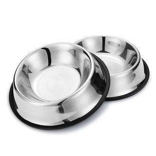 Nobleza Bebedero y Comedero de acero inoxidable para perros y gatos