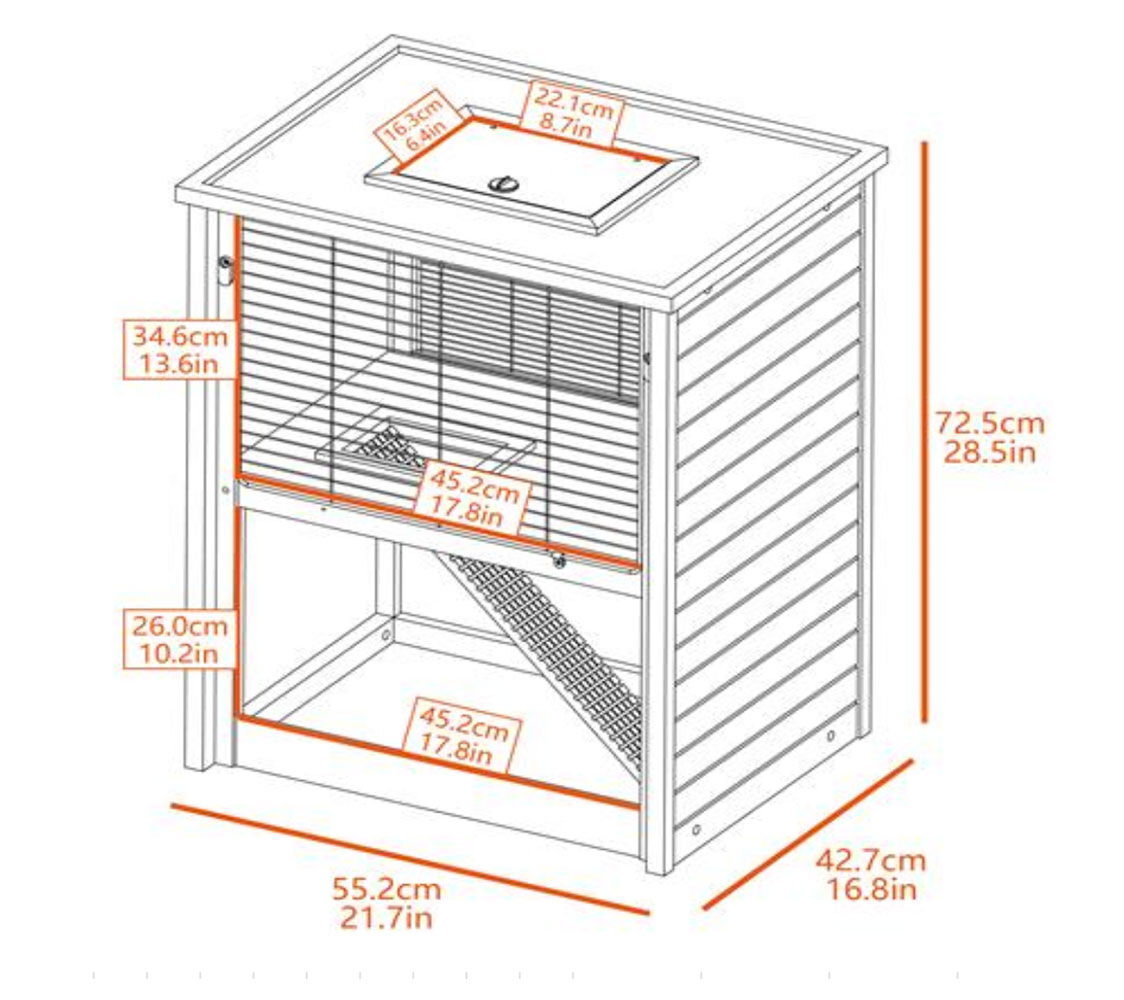 FINCA CASAREJO Jaula para hámster de 2 Pisos Casa para roedores thumbnail