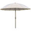 Outsunny Sombrilla de Jardín Ø250x240 cm con Manivela Parasol Exterior con Mecanismo de Inclinación y Poste Desmontable de Metal para Terraza Piscina Patio Crema, , large indicador imagen numero 1