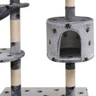 Rascador con poste rascador para gatos color Gris Huellas, , large image number null