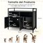 COSTWAY Caja de Arena para Gato, Aseo Gatos Mascotas de Madera, Mueble de Madera para Gatos con Estante & 2 Compartimentos, Muebles Interior para Gatos Ocultos para Entrada, Sala de Estar (Negro), , large indicador imagen numero 5