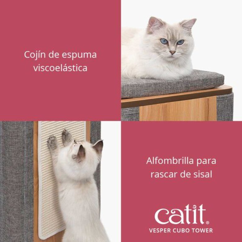 Rascador Cubo Tower color Gris, , large image number null
