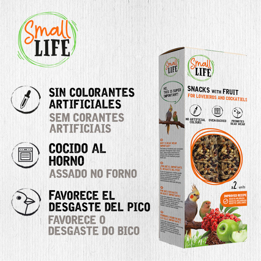 2 barritas Small Life Barritas Snack con Fruta para agapornis y ninfas, , large Imagen numero 3