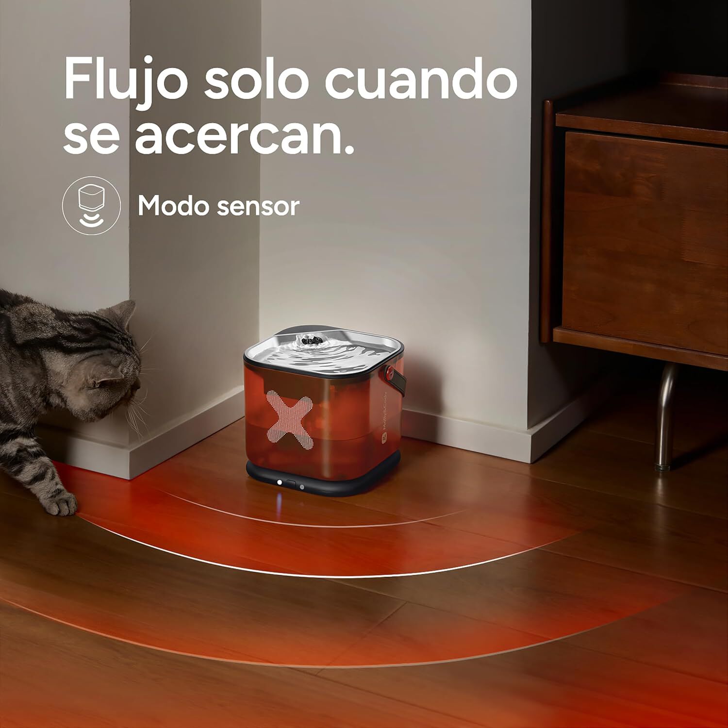 Molly&Cody Fuente de Agua Autom&aacute;tica Inal&aacute;mbrica para Gatos y Perros Peque&ntilde;os de 3 L, , large Imagen numero 3
