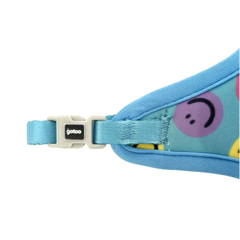Gotoo Correa y arnés estampado smile azul para gatos thumbnail