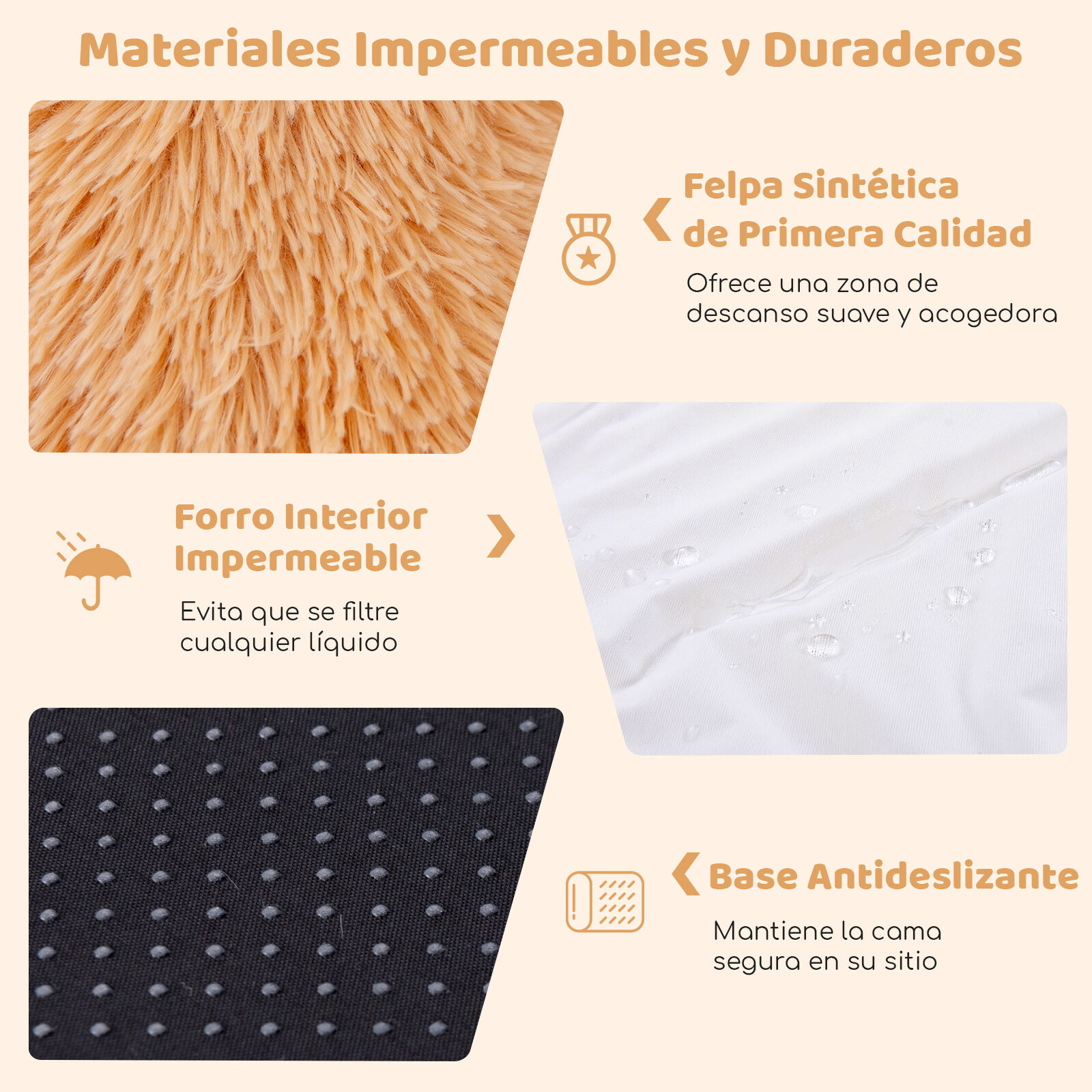 COSTWAY Cama para Mascotas y Personas Adultos, Cama Perro para Siesta Lavable y Esponjosa de Piel, con Manta Suave, Almohada Regordeta, para Personas, Mascotas, 171 x 115 x 25 cm Marr&oacute;n, , large Imagen numero 2