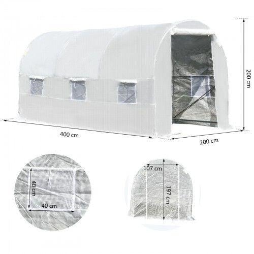 Invernadero de jardín Outsunny color Blanco thumbnail