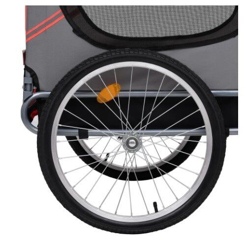 Remolque de bicicleta para mascotas color Rojo y Negro, , large Imagen numero 4
