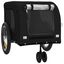 vidaXL Remolque de bicicleta mascotas hierro tela Oxford negro, , large indicador imagen numero 8