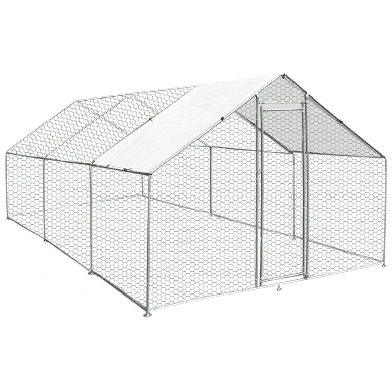 Jaula Aves de Corral Valla Cercado Caja Pollos Acero Pollos 4m x 6m x 2m, , large image number null