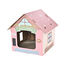 Leeby Hattie casita rascador de cartón rosa para gatos, , large indicador imagen numero 1