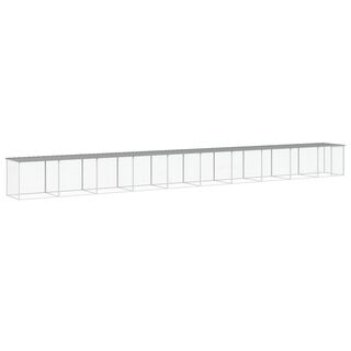 vidaXL Gallinero con techo acero galvanizado color gris claro para gallina