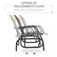 Outsunny Banco Balancín de 2 Plazas Silla Mecedora de Jardín Tubo de Metal y Tela Texteline Transpirable para Exterior Carga Máx. 200 kg 120x70x85 cm Gris, , large indicador imagen numero 4